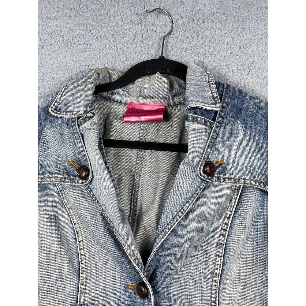 Carol's Denims Women's Denim Jacket Y2K Size M - Picture 4 of 8